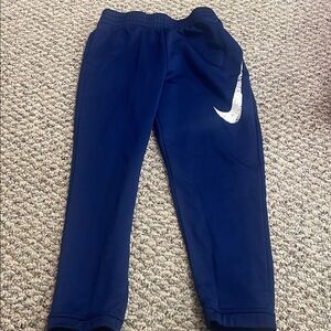Nike Kids Navy & White Swoosh Jogger Pants